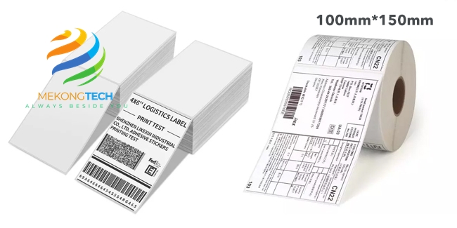 Giấy in a6 decal tiện lợi, có sẵn lớp keo dể dán dính lên các hộp carton hàng hóa